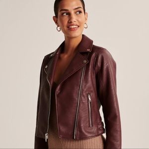 Vegan Leather Moto Jacket NWT